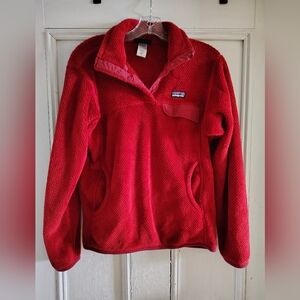 Patagonia Red Fleece Pullover Womens Medium